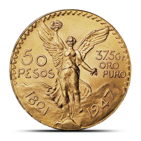 381183_front-1 1947 50 Peso Mexican Gold Centenario Coin