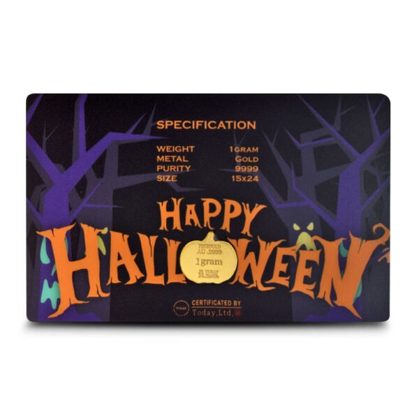 1 Gram Today LTD Happy Halloween Gold Bar (New w/ Assay)