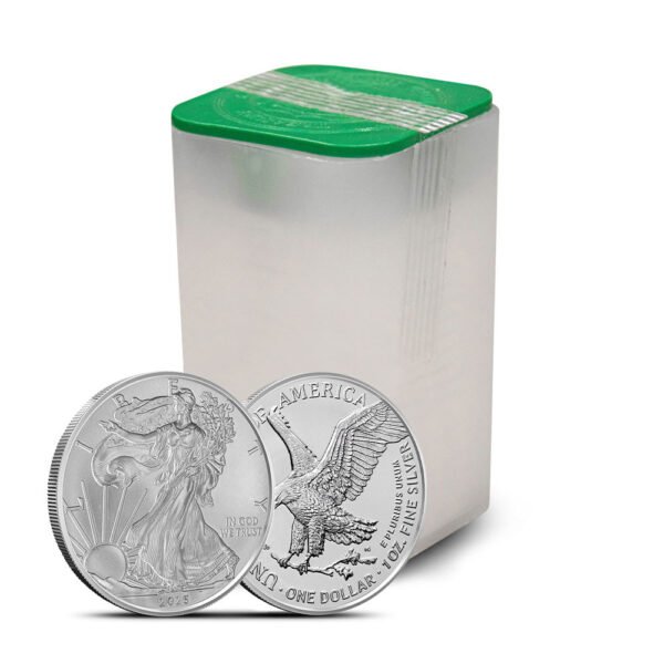 2025 1 oz American Silver Eagle Tube (20 Coins, BU)