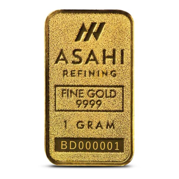 1 Gram Asahi Diwali Gold Bar (New, In Assay)