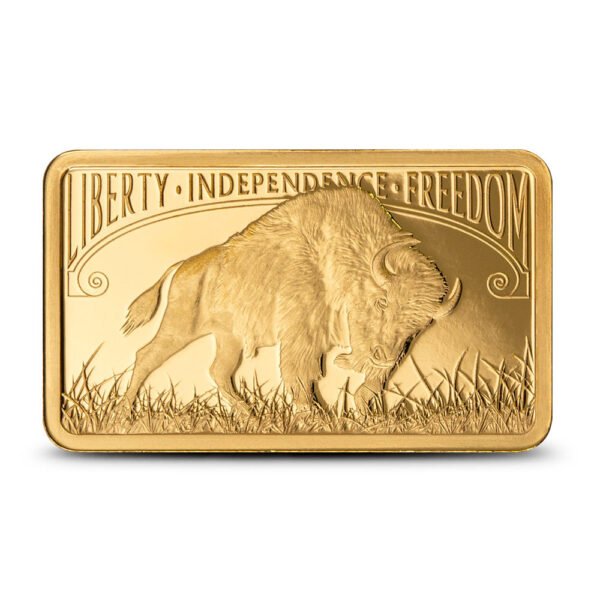5 Gram PAMP Suisse America The Free American Buffalo Gold Bar (New w/ Assay)