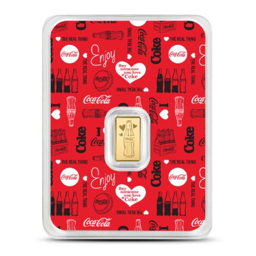 1/2 Gram Gold Love the Real Thing Coca-Cola Bar (New w/ Assay)