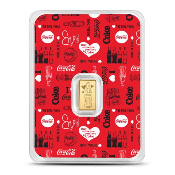 1/2 Gram Gold Love the Real Thing Coca-Cola Bar (New w/ Assay)