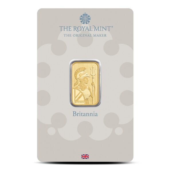 5 Gram British Gold Britannia Bar (New w/ Assay)