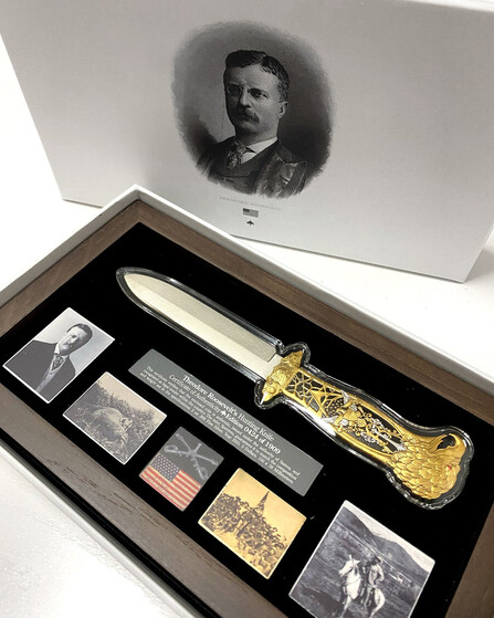 Theodore Roosevelt's Hunting Knife 2 oz Pure Silver Coin