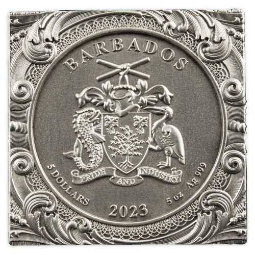 EYE OF PROVIDENCE ALL SEEING EYE PYRAMID 2023 .00 5 oz Pure Silver Coin – Barbados
