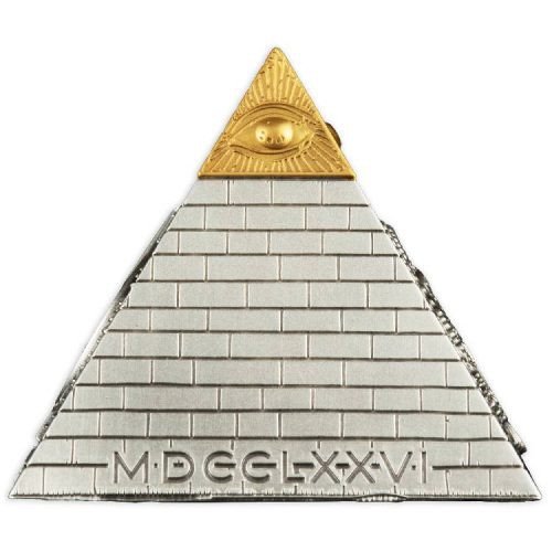 EYE OF PROVIDENCE ALL SEEING EYE PYRAMID 2023 .00 5 oz Pure Silver Coin – Barbados