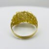 10k & 14k Solid Gold Nugget Smashed Vintage Diamond Cut Square Vintage Band Ring