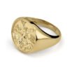 50 Pesos Gold Centenario Mexican Coin Round Ring – Unisex