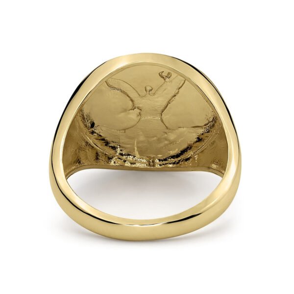 50 Pesos Gold Centenario Mexican Coin Round Ring – Unisex