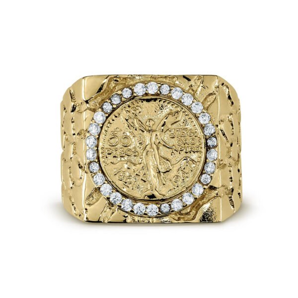 50 Pesos Gold Centenario Coin Ring for Men & Women