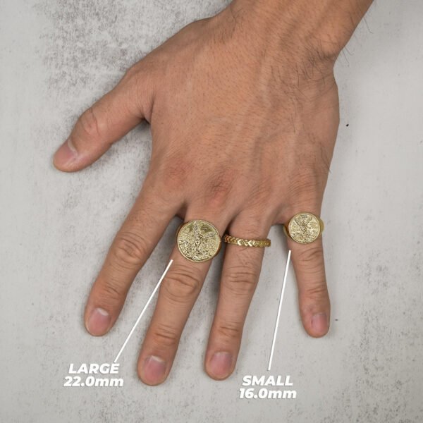50 Pesos Gold Centenario Mexican Coin Round Ring – Unisex
