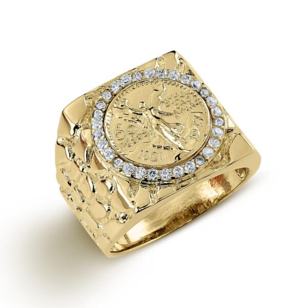 50 Pesos Gold Centenario Coin Ring for Men & Women